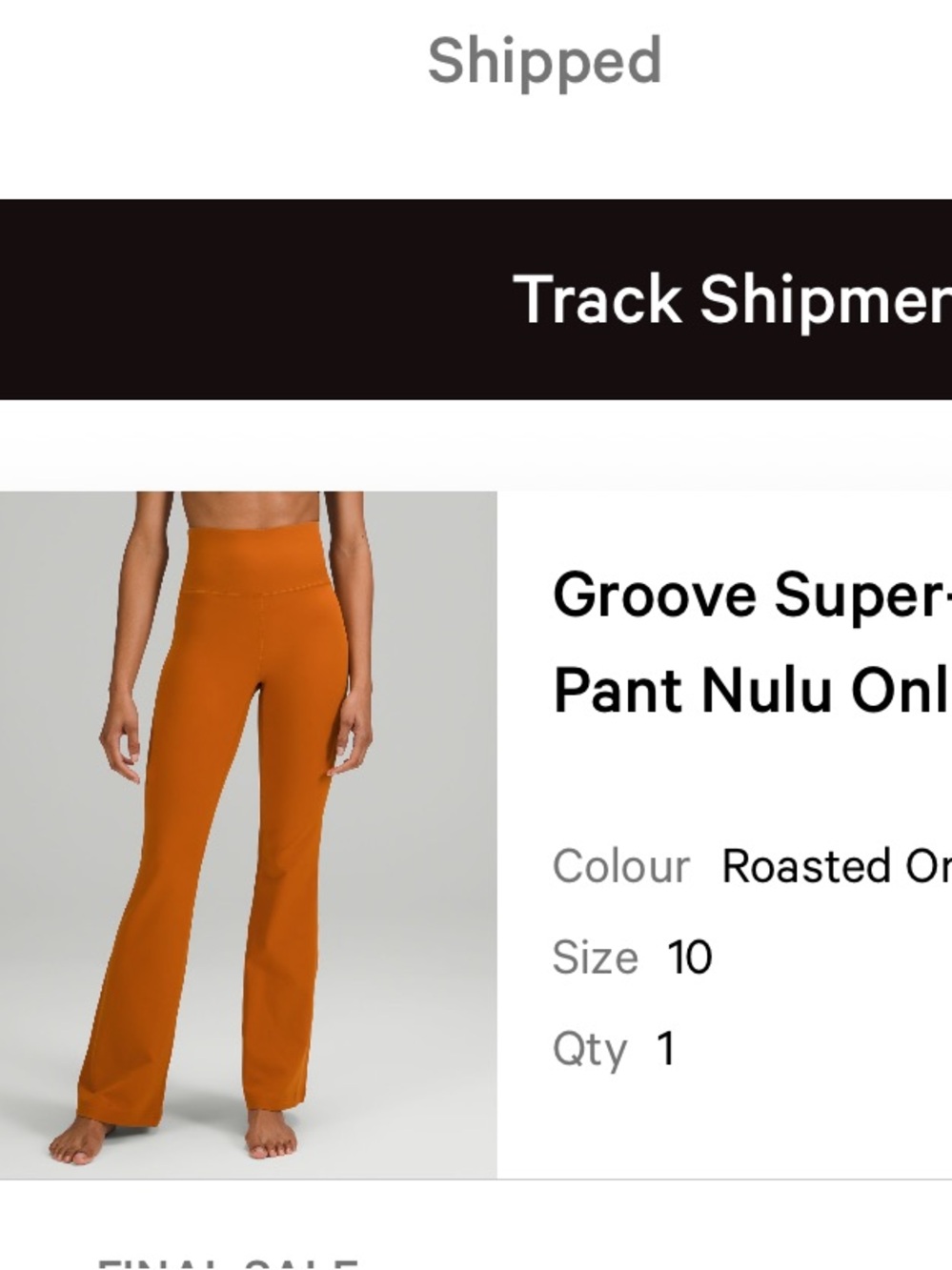 lululemon Groove Super-High-Rise Flared Pant — Roasted Orange